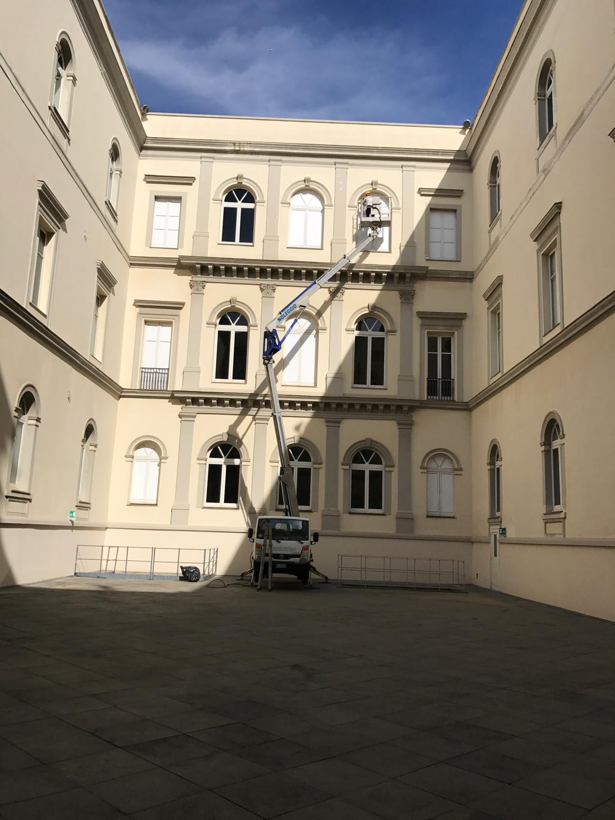 Manutenzione cortile interno palazzo storico